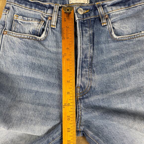 Free‎ People We The Free Distressed Raw Hem Jeans Women’s Size 28 Light Wash - Picture 13 of 15